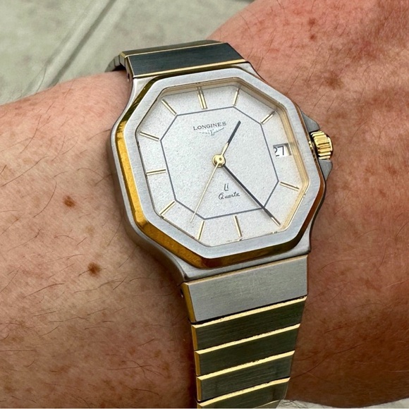 Longines Two-Tone Silver and Gold Watch - Picture 2 of 9